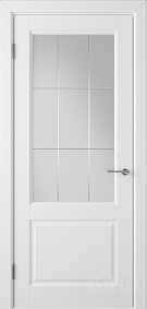 Межкомнатная дверь Доррен 58ДO0 белая эмаль, стекло 