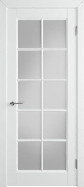 Межкомнатная дверь Гланта 57ДO0 белая эмаль, стекло