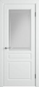 Межкомнатная дверь Стокгольм 56ДO0 белая эмаль, стекло