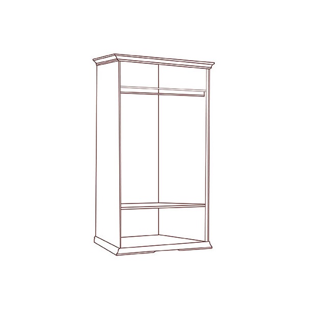 Шкаф Лоренцо 2-х дверный, пудра