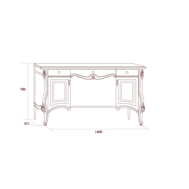Стол туалетный Престиж, беж