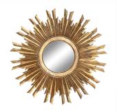 Зеркало круглое золотое с лучами