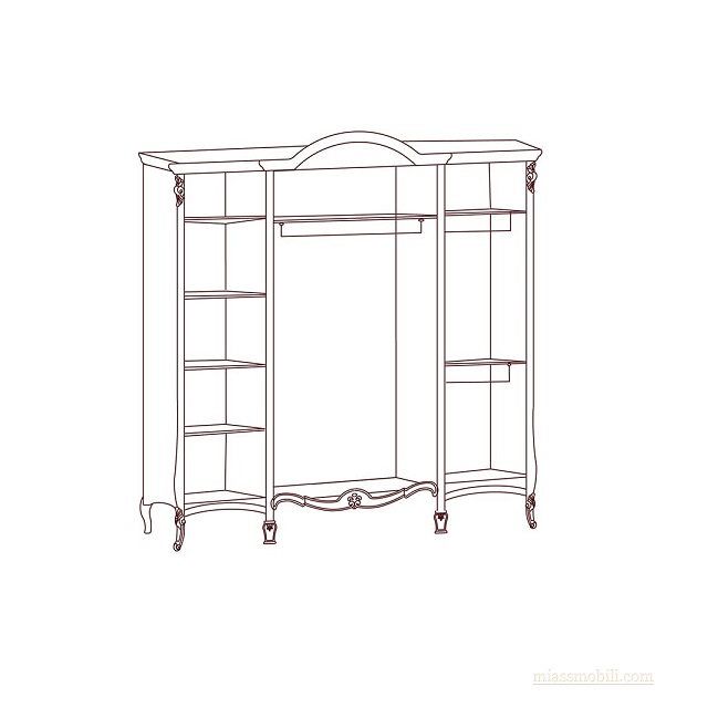 Шкаф Престиж 4-х дверный без зеркал, беж