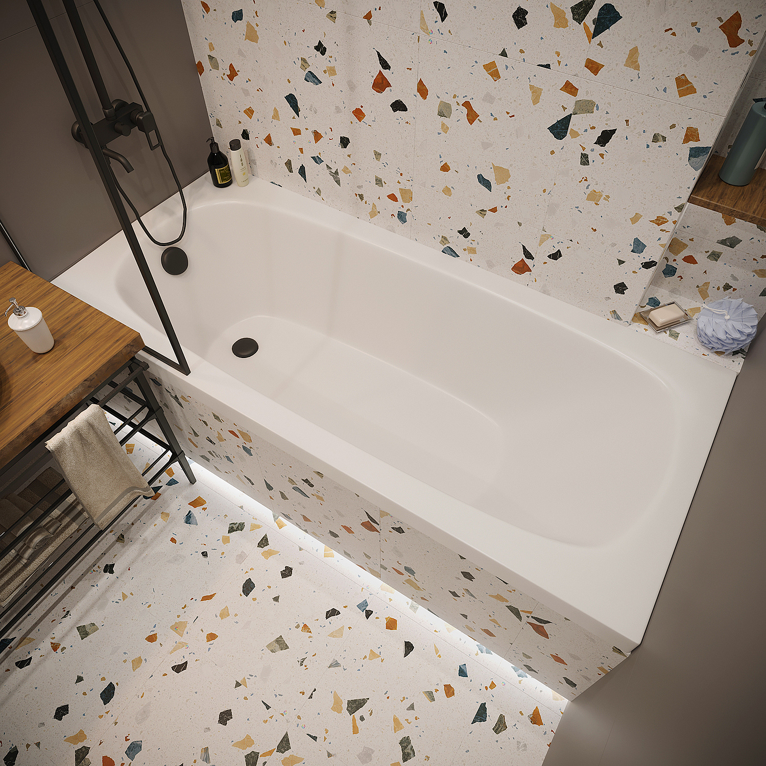 Акриловая ванна TONI ARTI Teramo PL 160x75