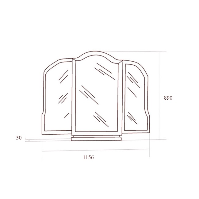 Зеркало к туалетному столу Флориана, беж