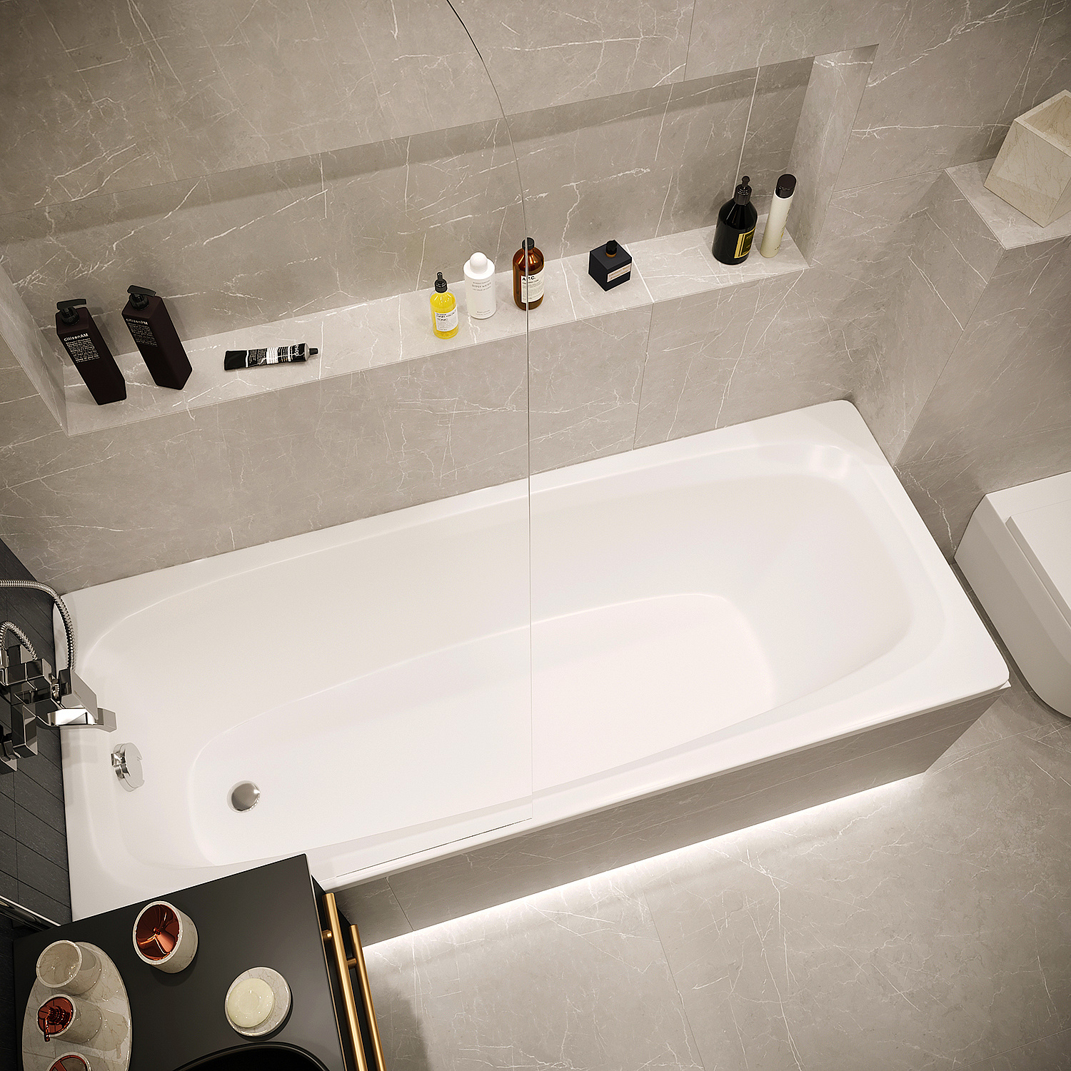 Акриловая ванна TONI ARTI Rapallo PL 170x70