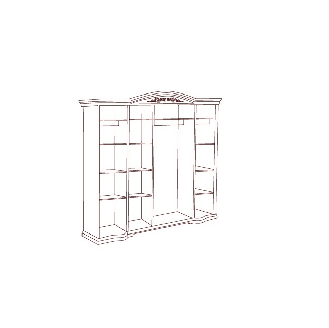 Шкаф Флорина 5-и дверный с зеркалами, беж