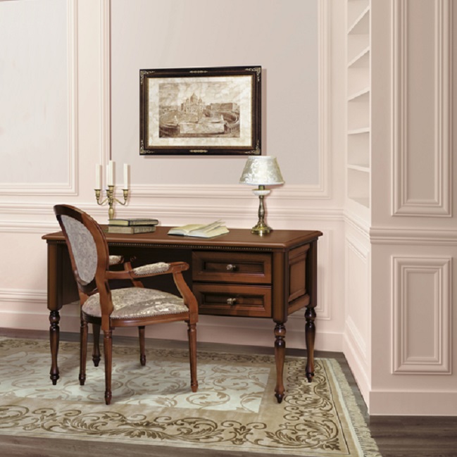 Стол письменный бестумбовый малый Joconda орех