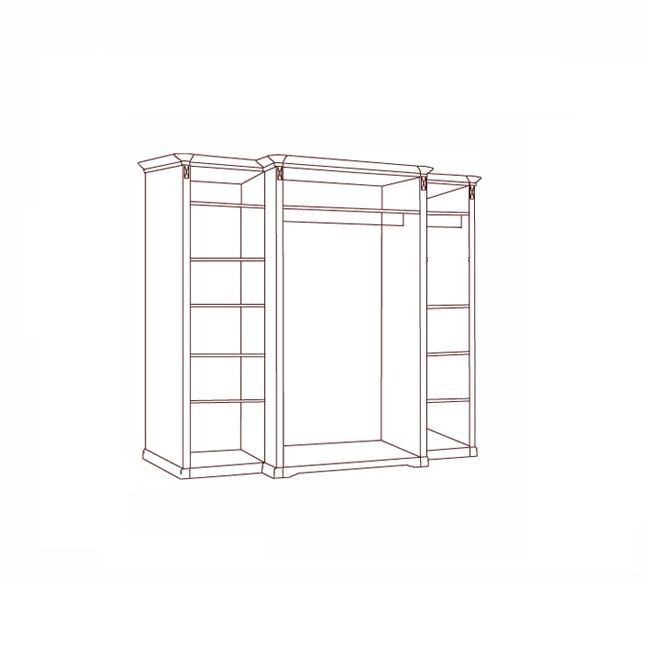 Шкаф Joconda 4-х дверный без зеркал, Бьянко Шкаф Joconda 4-х дверный без зеркал, Бьянко