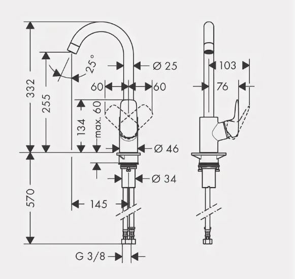 Смеситель для кухни HANSGROHE LOGIS