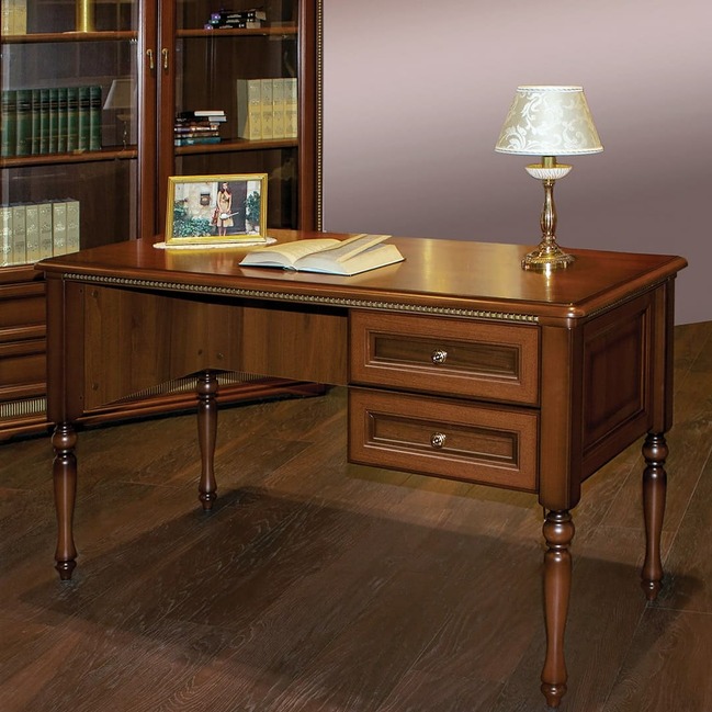 Стол письменный бестумбовый малый Joconda орех