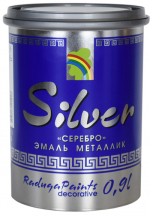 SILVER Эмаль декоративная металлик 0,45 л