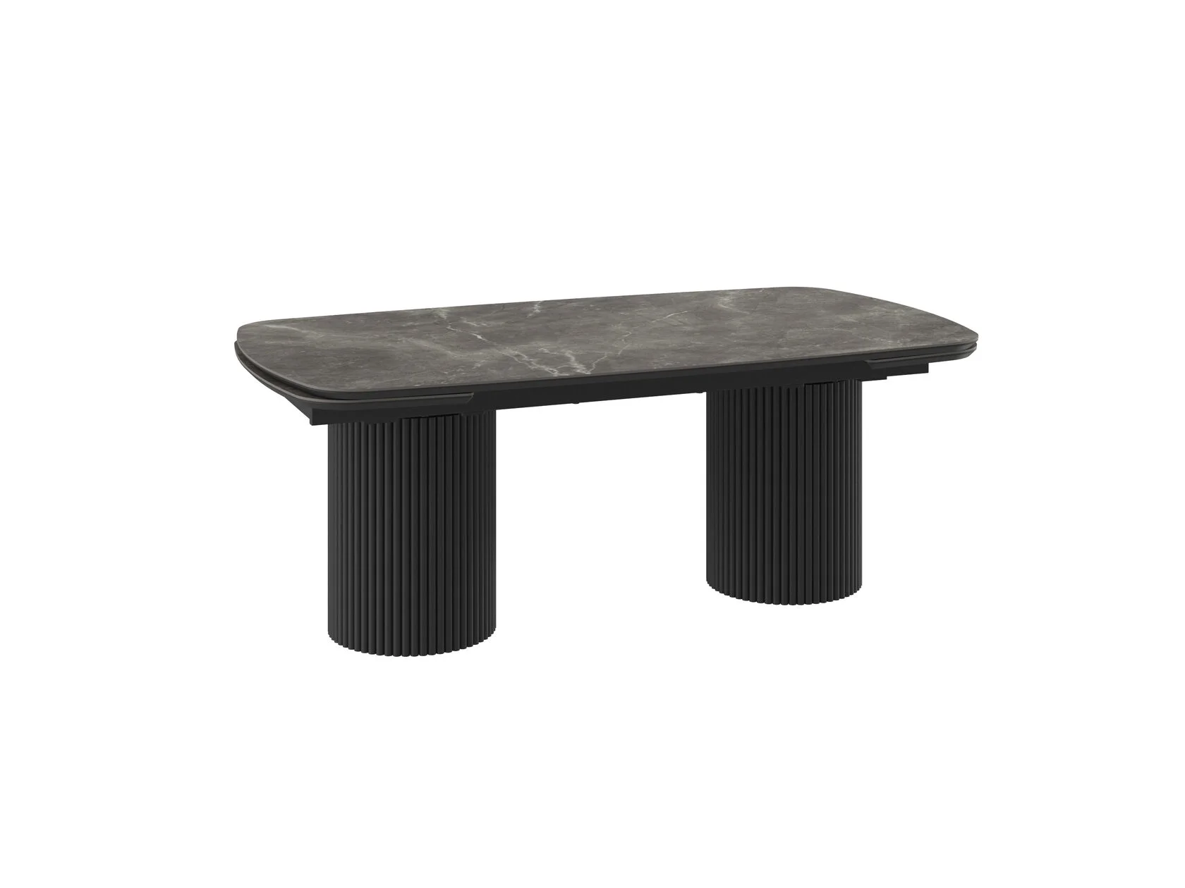 Стол Askar Slide-230, (40+40)x115, Bayona Grey Premium Cer/черный