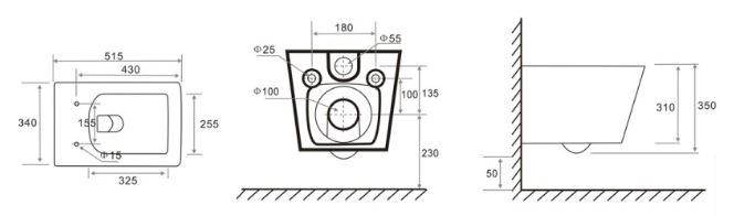 Комплект инсталляция TECEspring + унитаз MODEL S