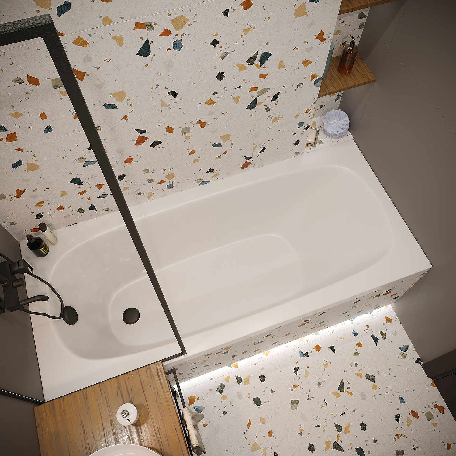 Акриловая ванна TONI ARTI Teramo PL 160x75