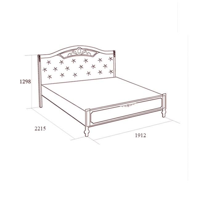 Кровать Флориана без н/с с мягким элементом, 1800х2000, беж