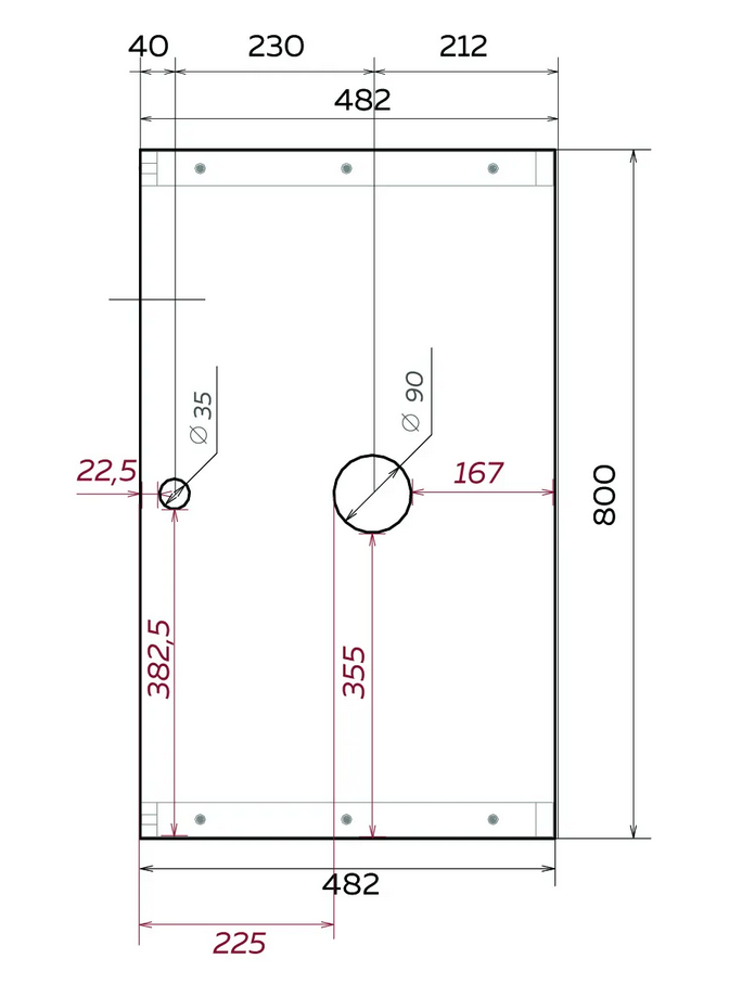Столешница GRUNGE LOFT 80 Дуб Вотан