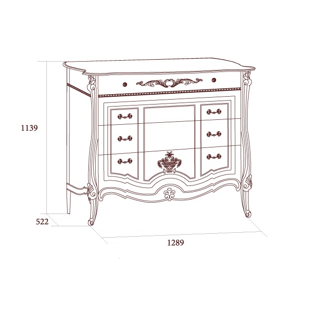 Комод Престиж бежевый Комод Престиж бежевый