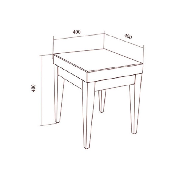 Банкетка квадратная Modena, орех Мокко