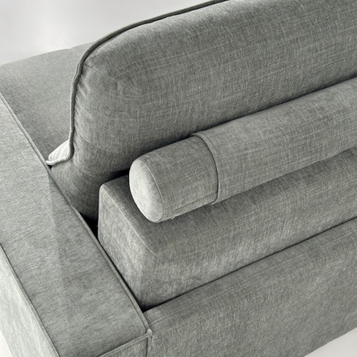 Диван угловой Пэшн, серый, лофт