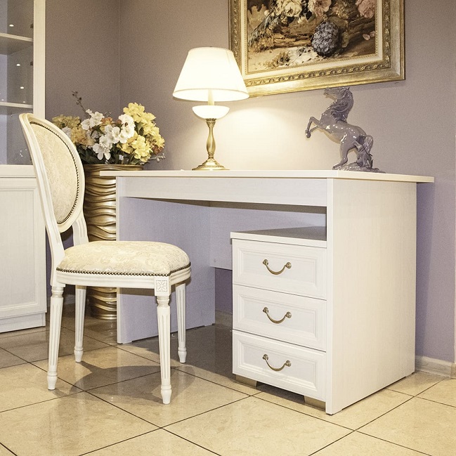 Стол 120, ЕС5001 (без тумбы) Ekaterina крем 