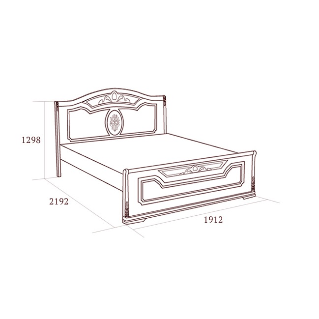 Кровать Флориана с н/с, 1800х2000, беж
