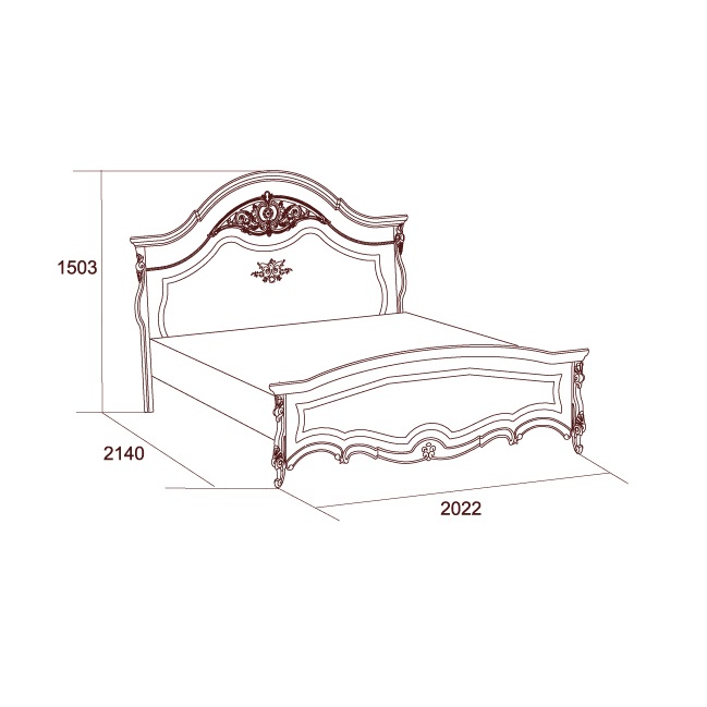 Кровать Престиж с н/с, 1600х2000, бежевый Кровать Престиж с н/с, 1600х2000, бежевый