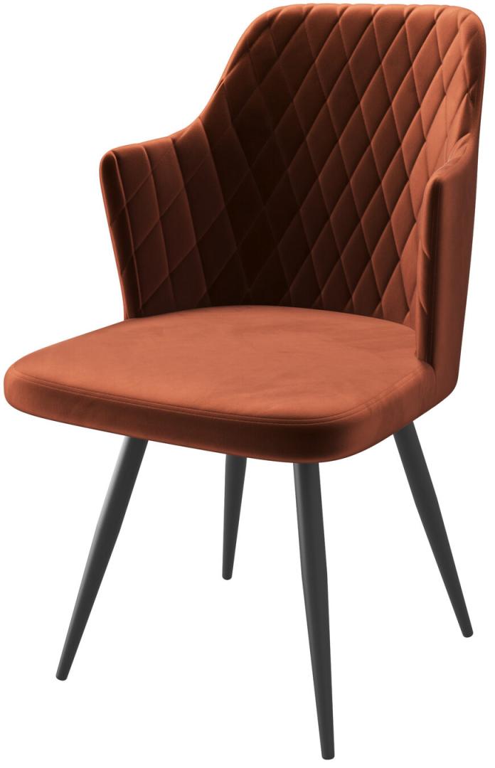 Стул поворотный FREDDY-R 1, ЧЕРНЫЙ/TERRACOTTA LUX D15