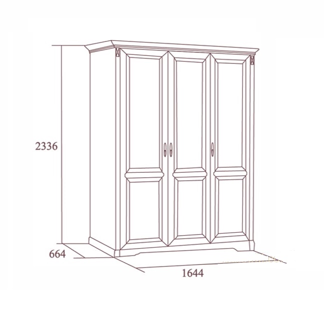Шкаф Joconda 3-х дверный без зеркал, Бьянко Шкаф Joconda 3-х дверный без зеркал, Бьянко