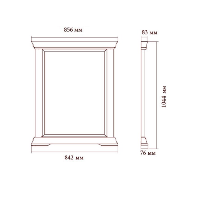 Зеркало к комоду Лоренцо, дуб сторсанд 