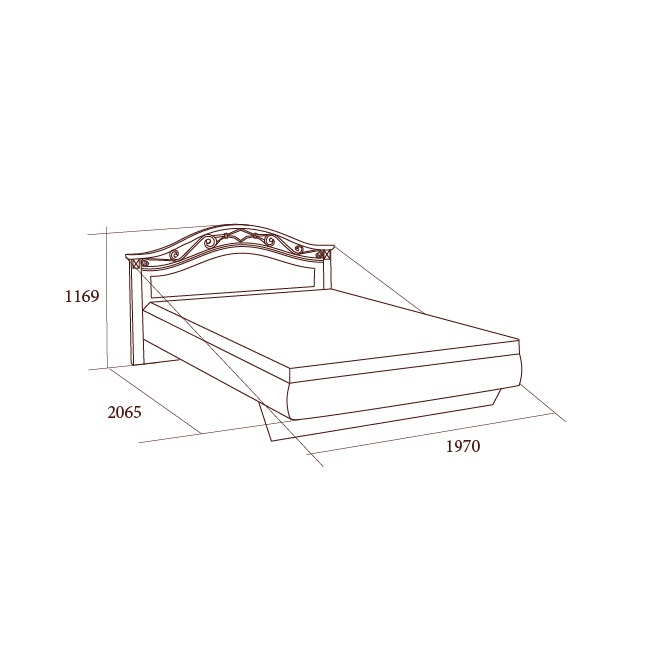 Кровать Joconda (1800х2000) без н/с №1, бьянко