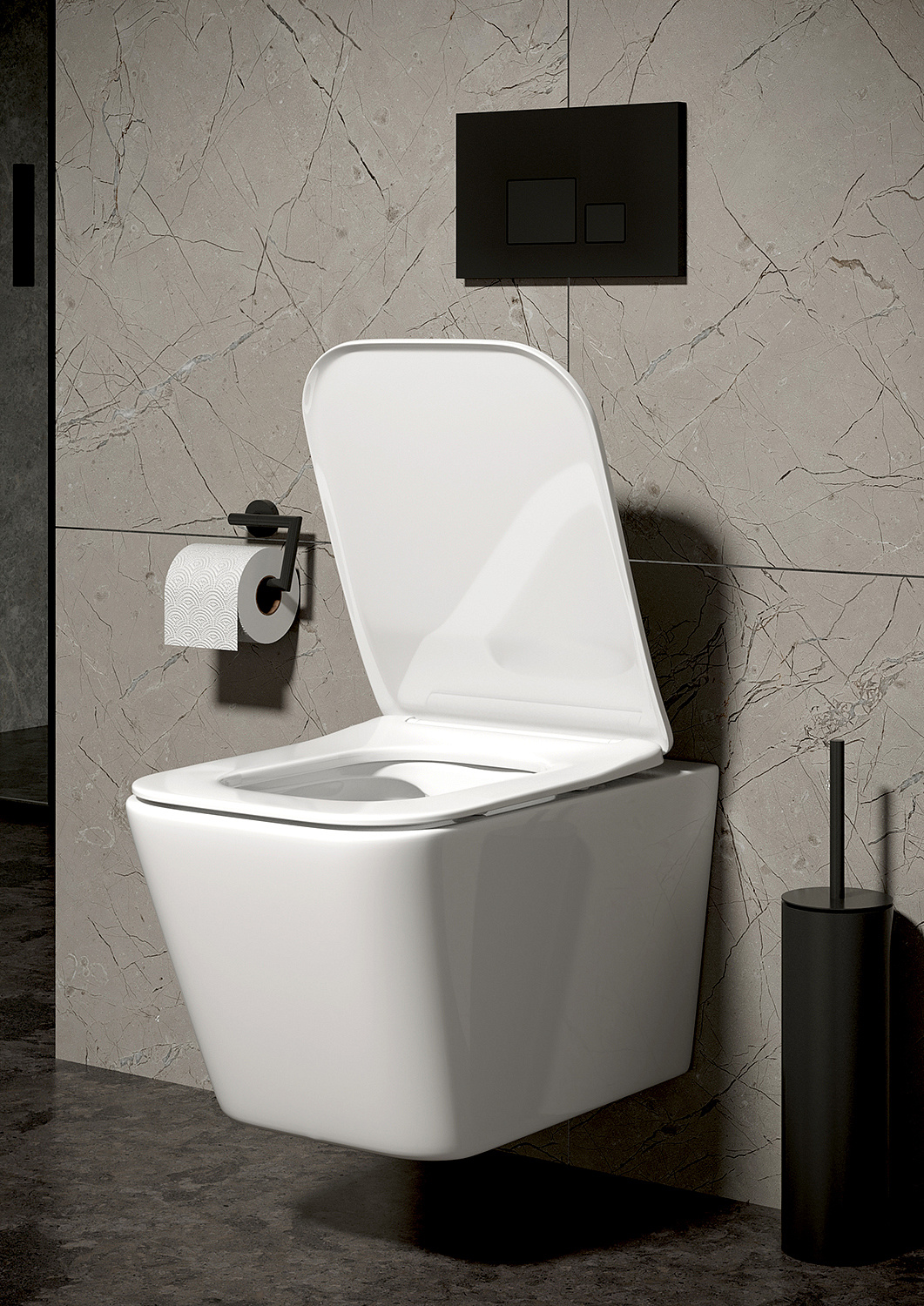 Унитаз подвесной TONI ARTI Noche с сиденьем с микролифтом