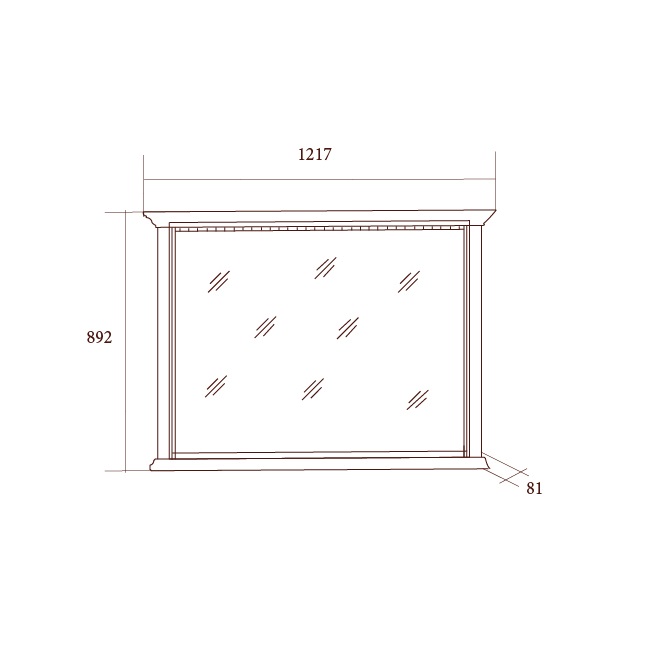 Зеркало в раме к комоду Joconda, бьянко