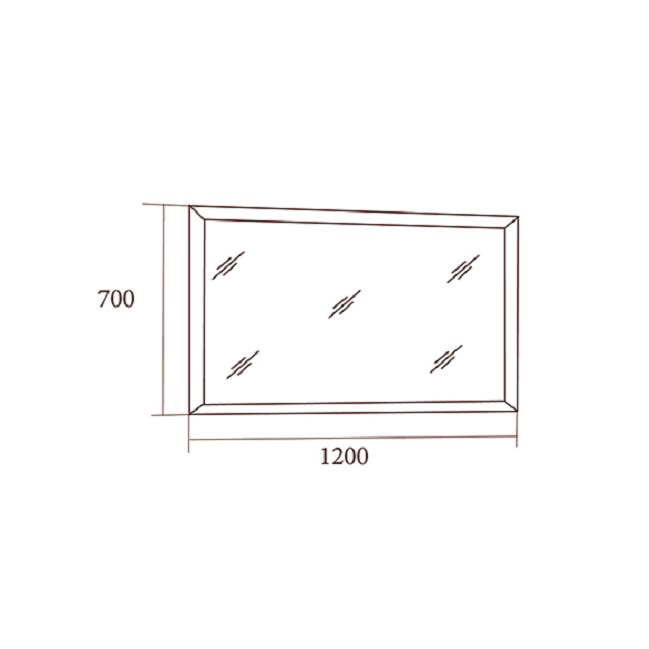 Зеркало 1200х700 Modena, орех Мокко 