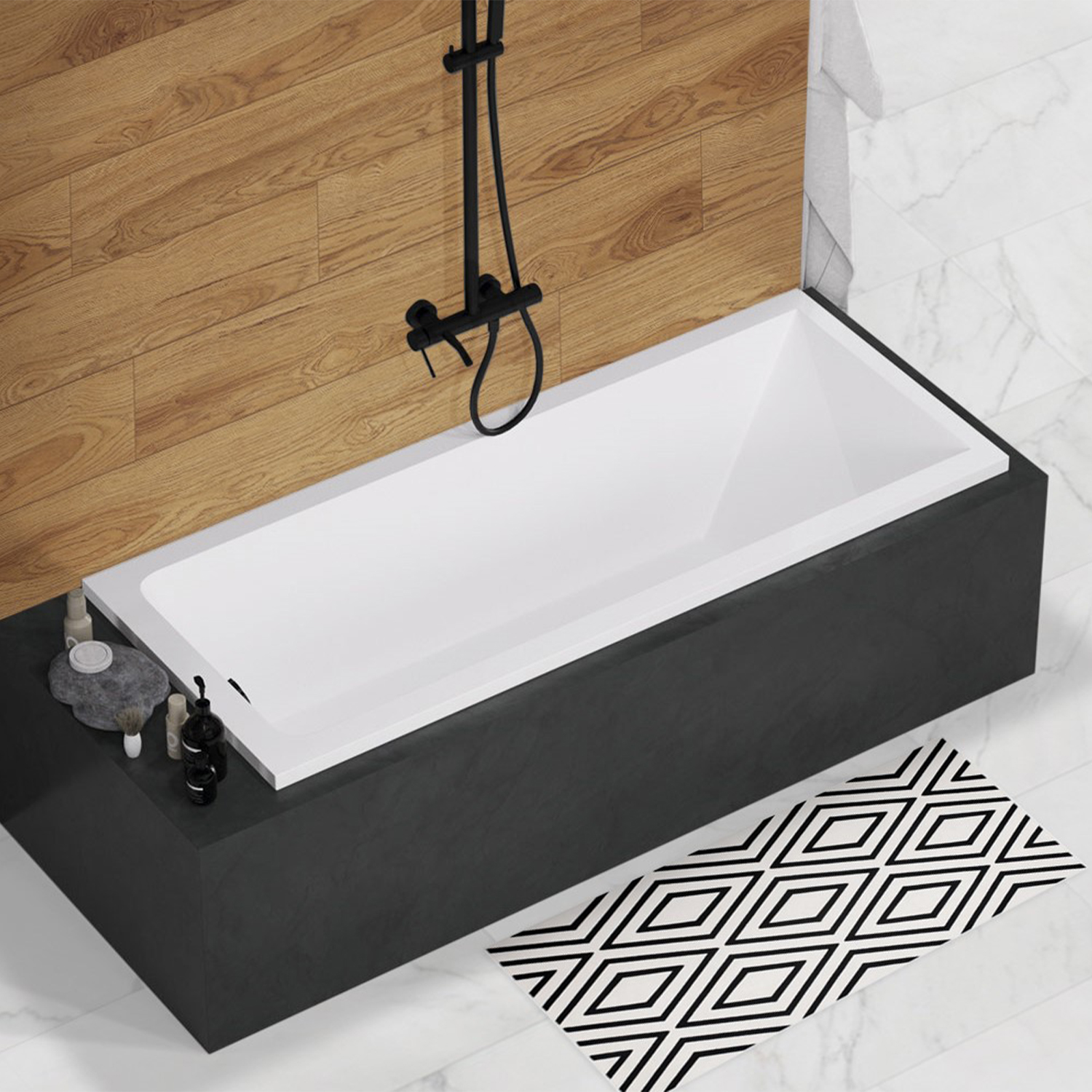 Акриловая ванна TONI ARTI Garda PL 180x70