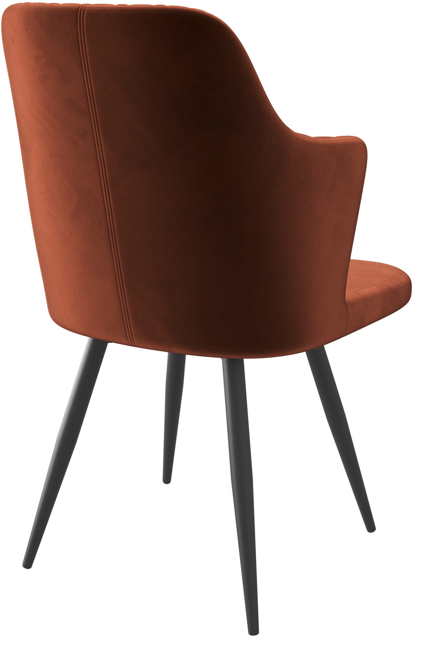 Стул поворотный FREDDY-R 1, ЧЕРНЫЙ/TERRACOTTA LUX D15