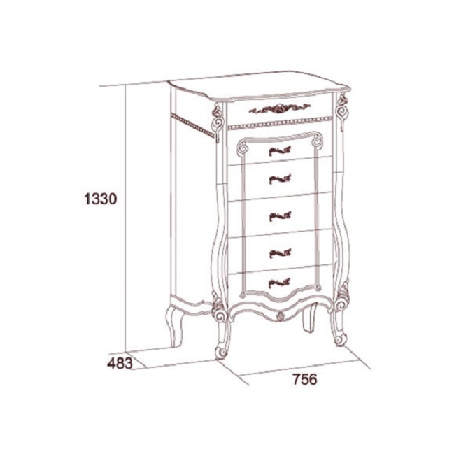 Комод К6 Престиж, бежевый