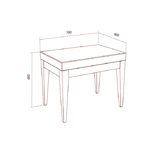 Банкетка одноместная Modena, орех Мокко