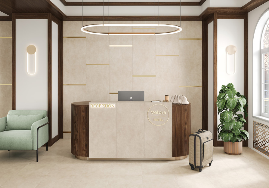 Керамогранит Лайф Цемент бежевый /Life Cement Beige матовый 1200*600