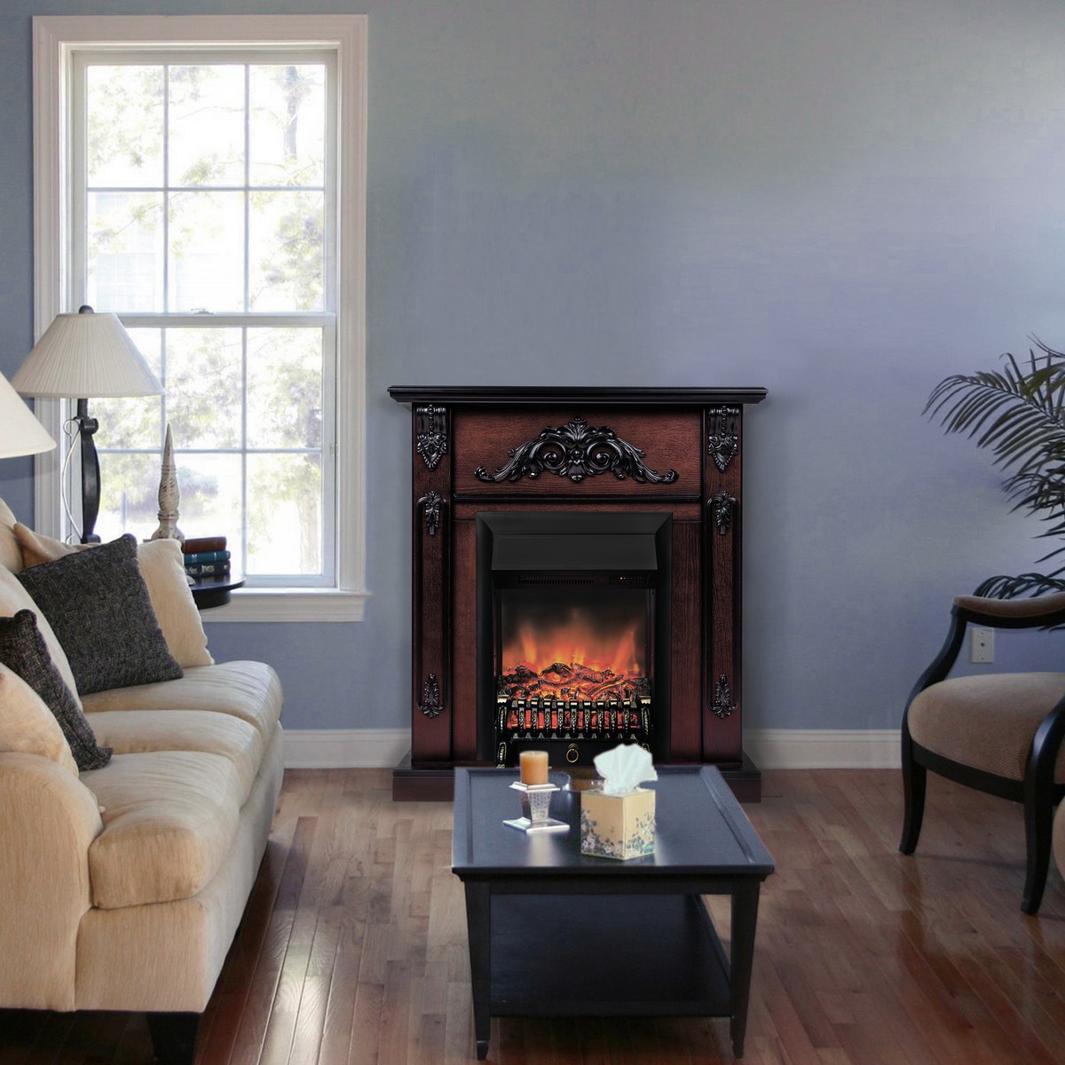 Электрокамин RealFlame Anita AO античный дуб с очагом Fobos Lux Black RC