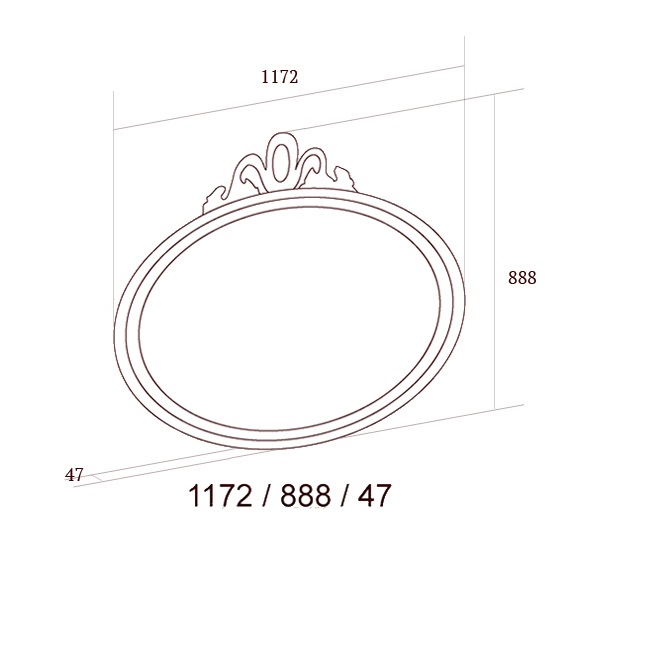 Зеркало к комоду Флориана, беж