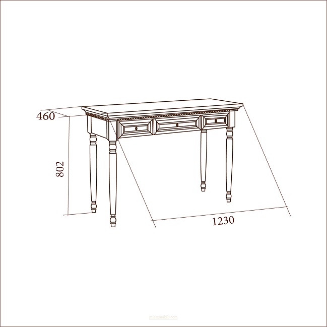 Стол туалетный Лоренцо, дуб сторсанд 