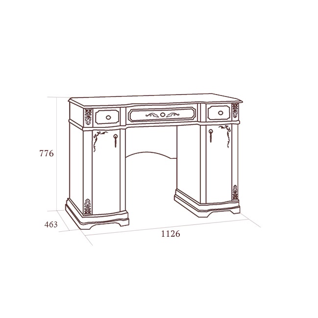 Стол туалетный Флориана, беж