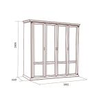 Шкаф Лоренцо 4-х дверный, дуб сторсанд Шкаф Лоренцо 4-х дверный, дуб сторсанд