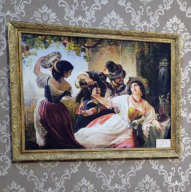 Репродукция на плакарде "Итальянский праздник" П.Орлов 80х64