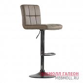 Барный стул мягкий коричневый с обивкой из экокожи регулируемый (арт 6505)