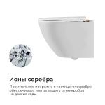 Унитаз подвесной TONI ARTI ESTETICA Milano со смывом торнадо, с микролифтом, накладка медь Унитаз подвесной TONI ARTI ESTETICA Milano со смывом торнадо, с микролифтом, накладка медь