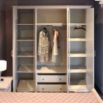 Шкаф Лоренцо 4-х дверный с зеркалами, пудра