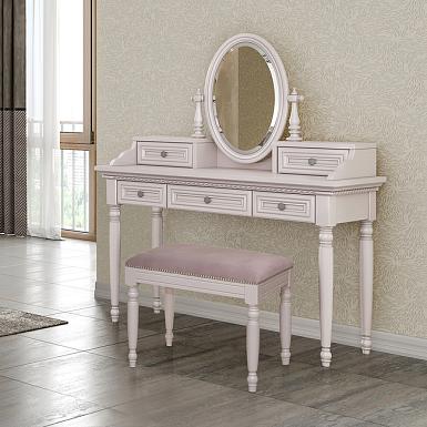 Стол туалетный Лоренцо с зеркалом, пудра