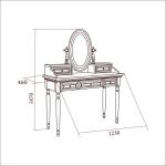 Стол туалетный Лоренцо с зеркалом, пудра
